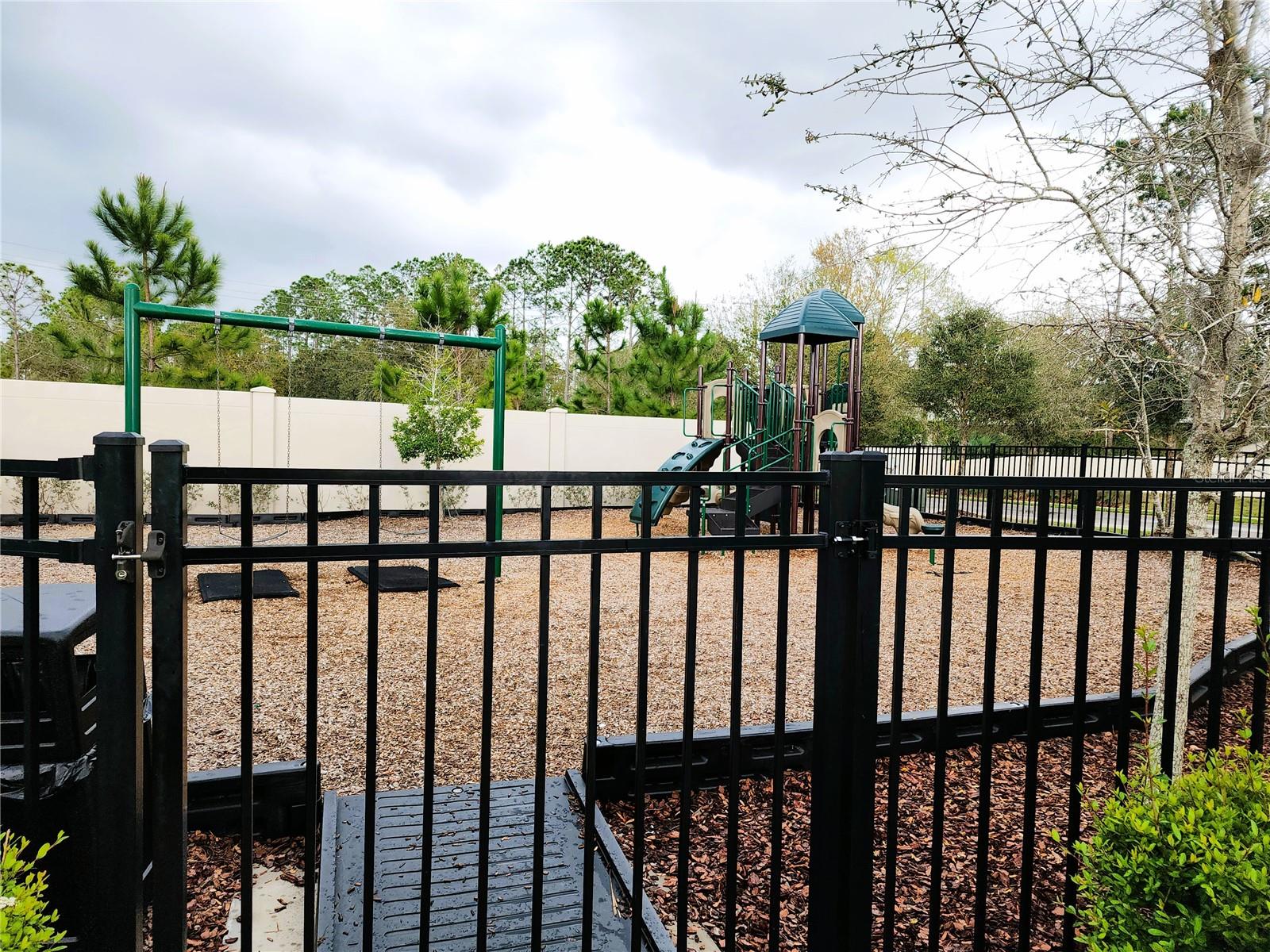 Fenced in playground