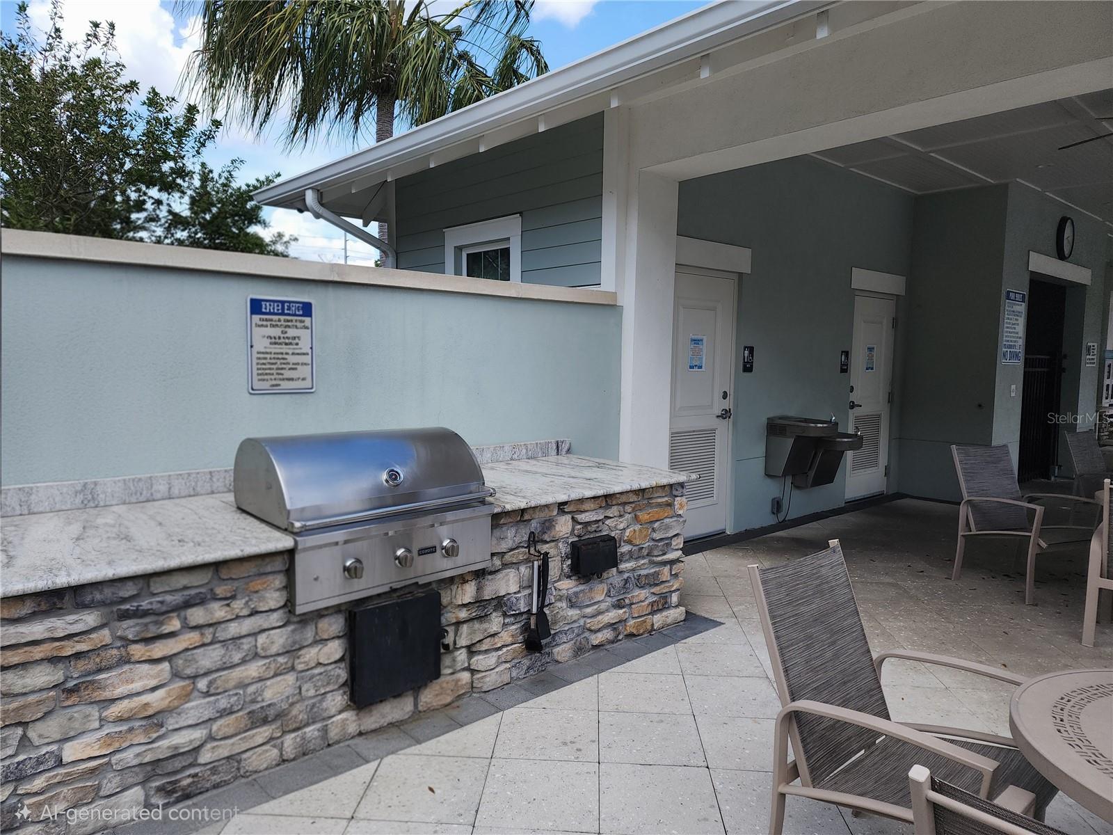 Outdoor Grills at Pool