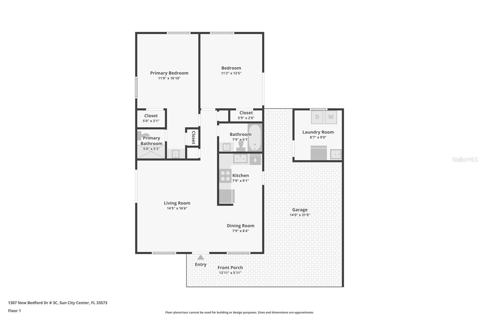 1307 NEW BEDFORD DR #3C, SUN CITY CENTER, FL, 33573