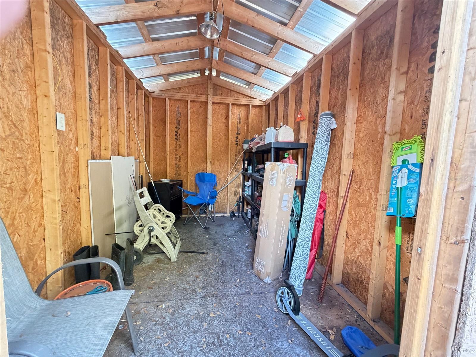 Inside Shed