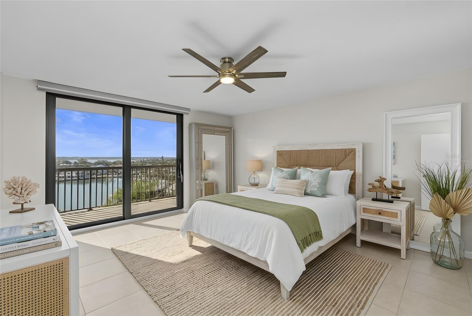 Virtually Staged - Primary Bedroom with en suite and Custom closet