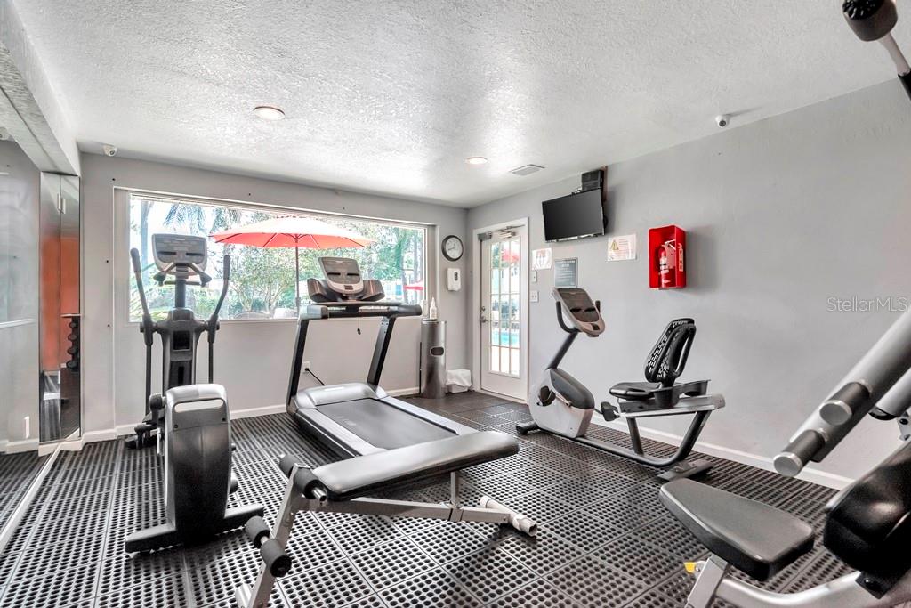 Fitness Center Overlooking Main Pool Area