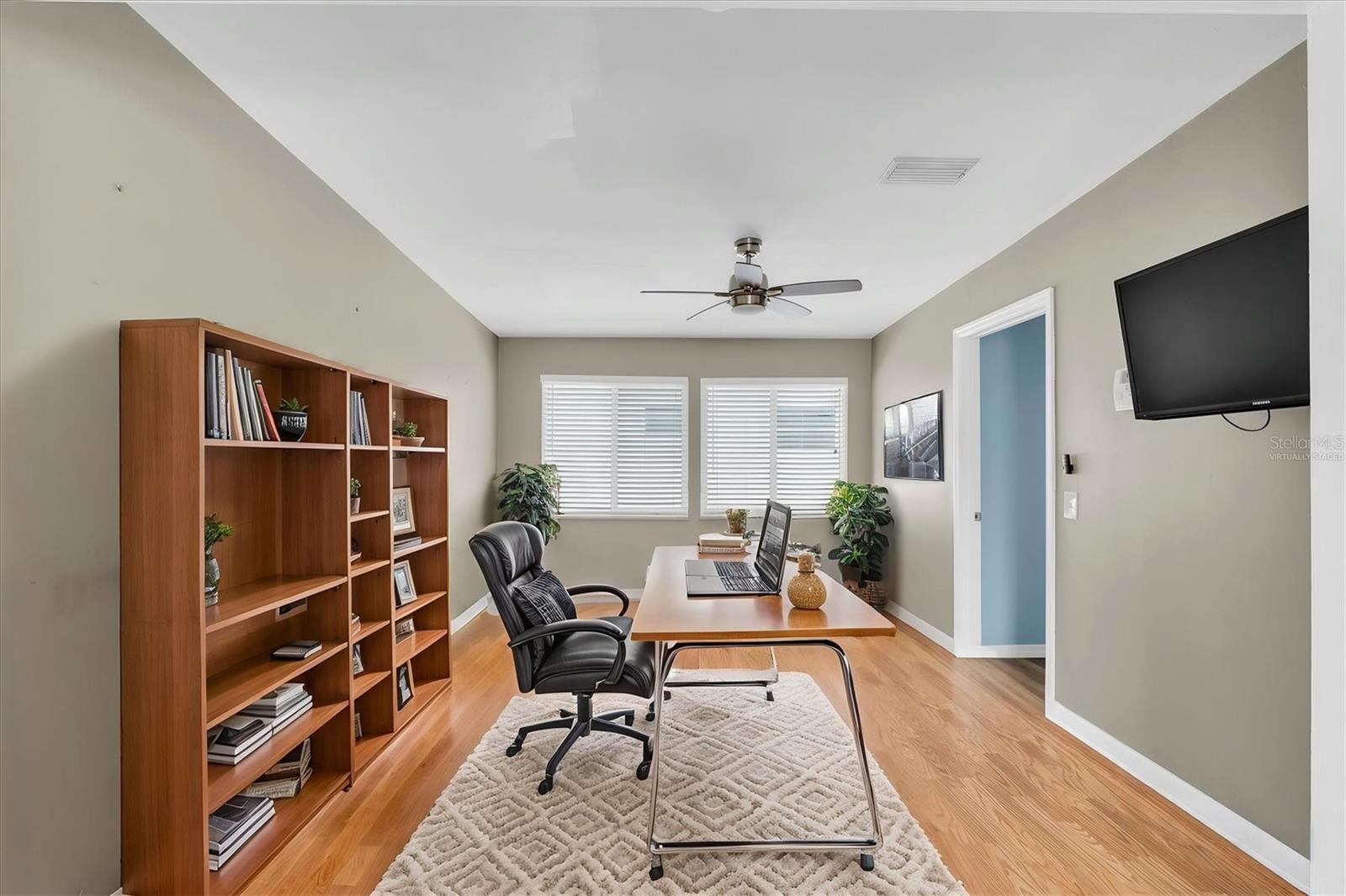 Family/Den virtually staged