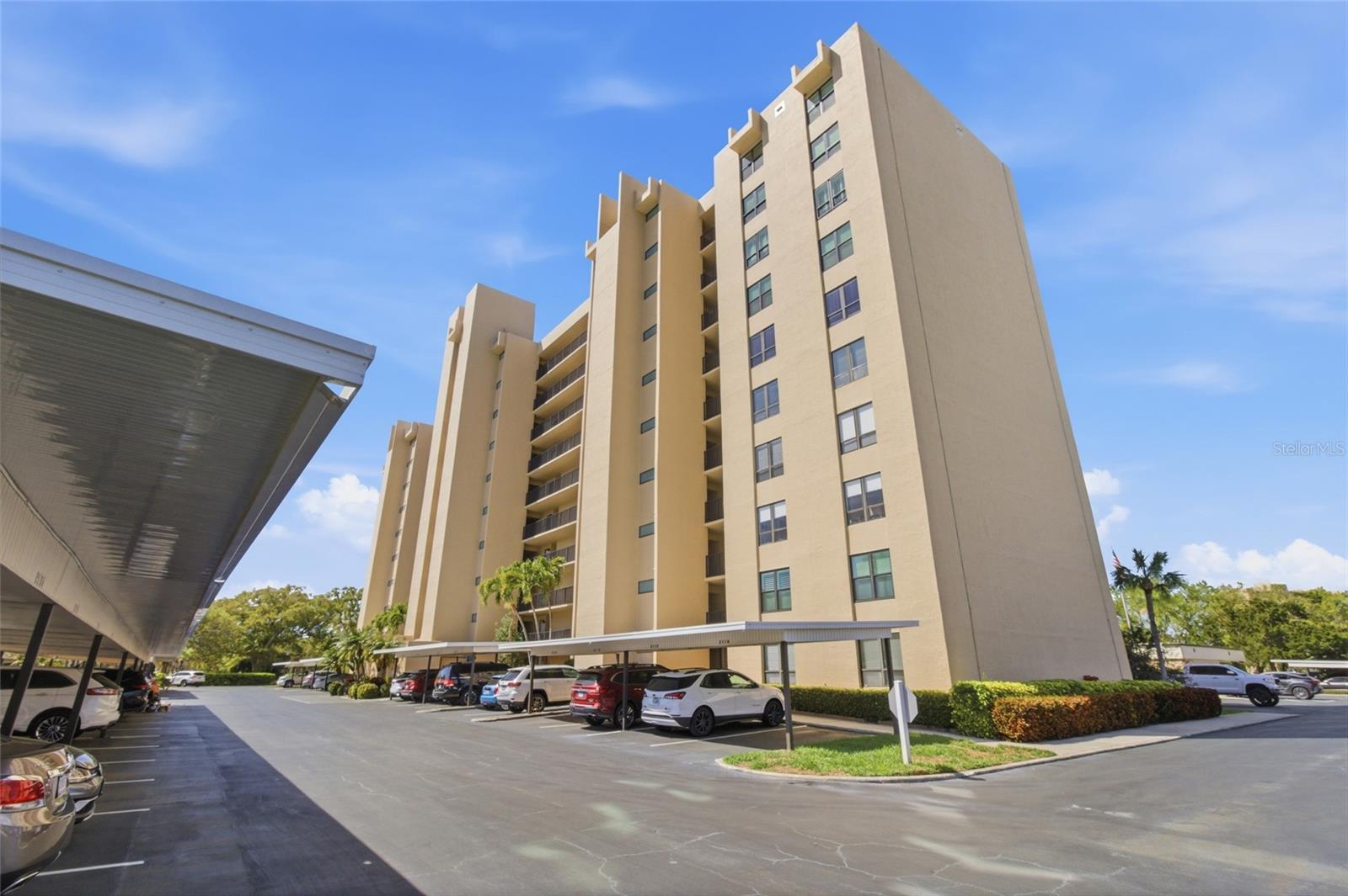 Frnt of Building and covered parking