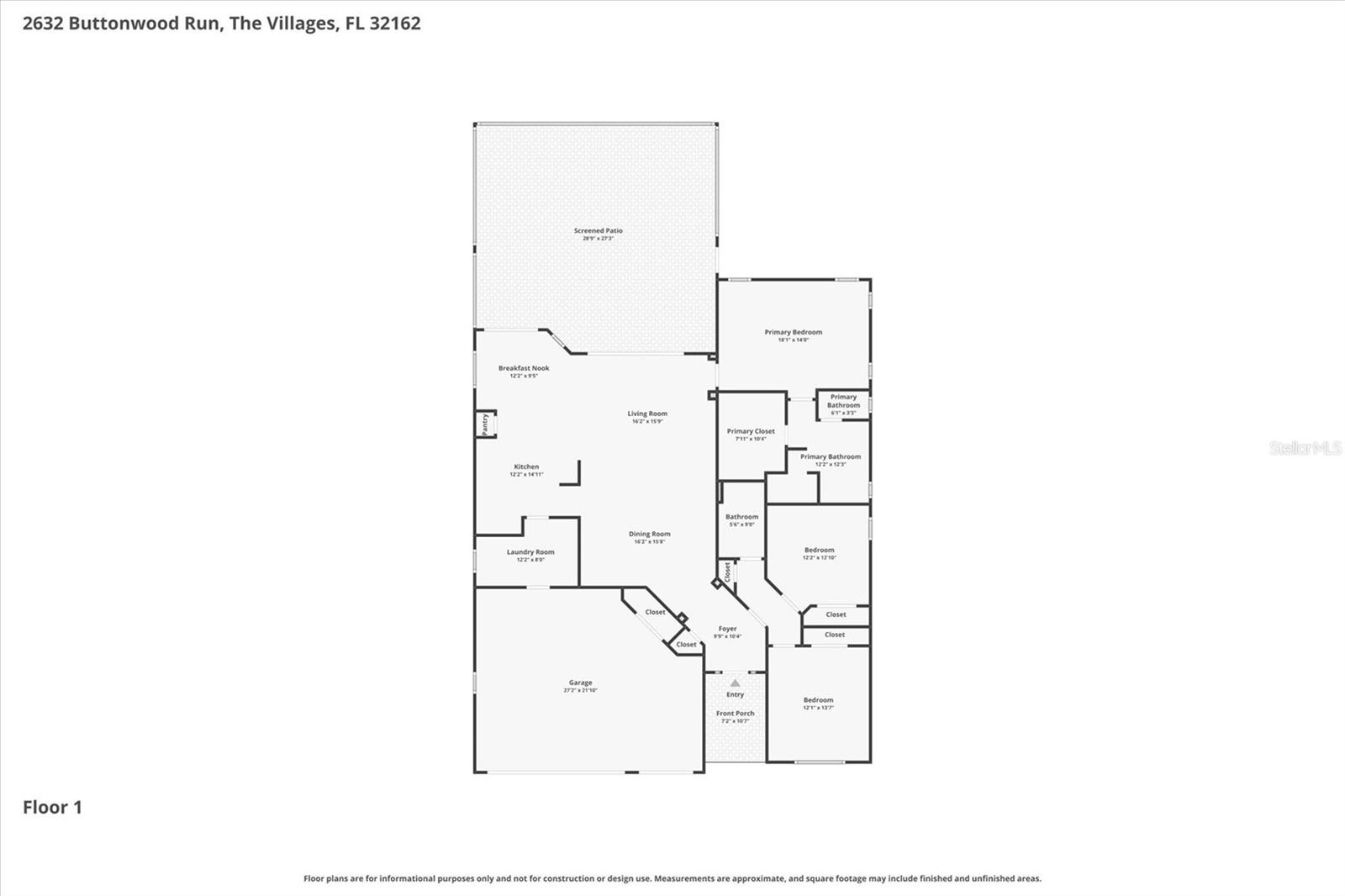 2632 BUTTONWOOD RUN, THE VILLAGES, FL, 32162