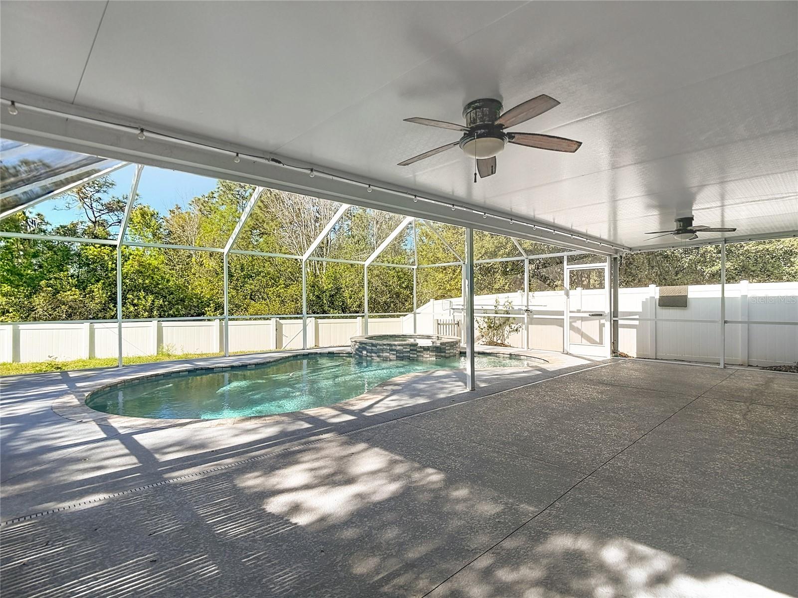 Covered screen porch with insulated roof