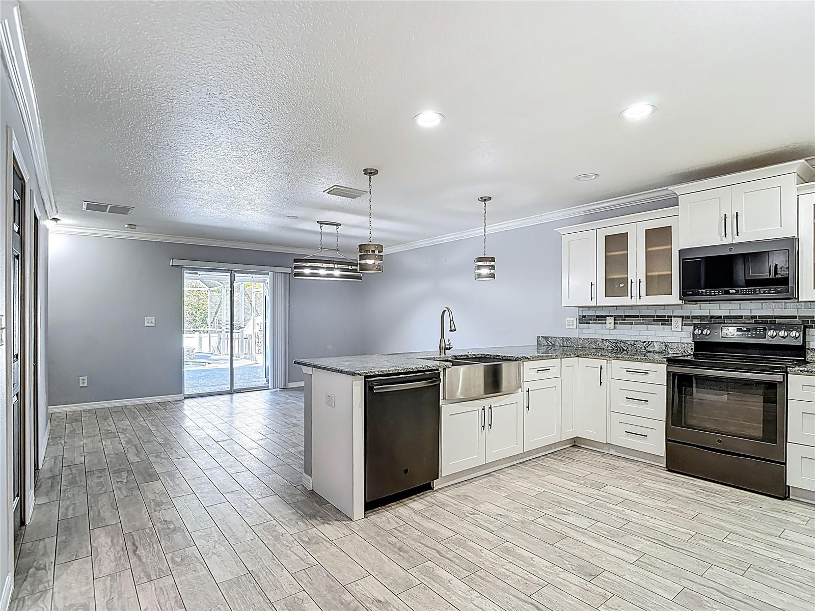 Kitchen open to dinning room