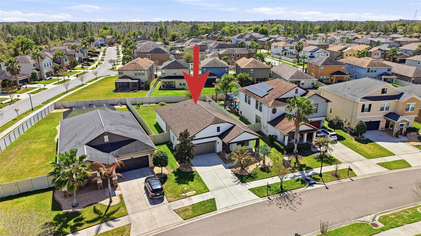 front of the property