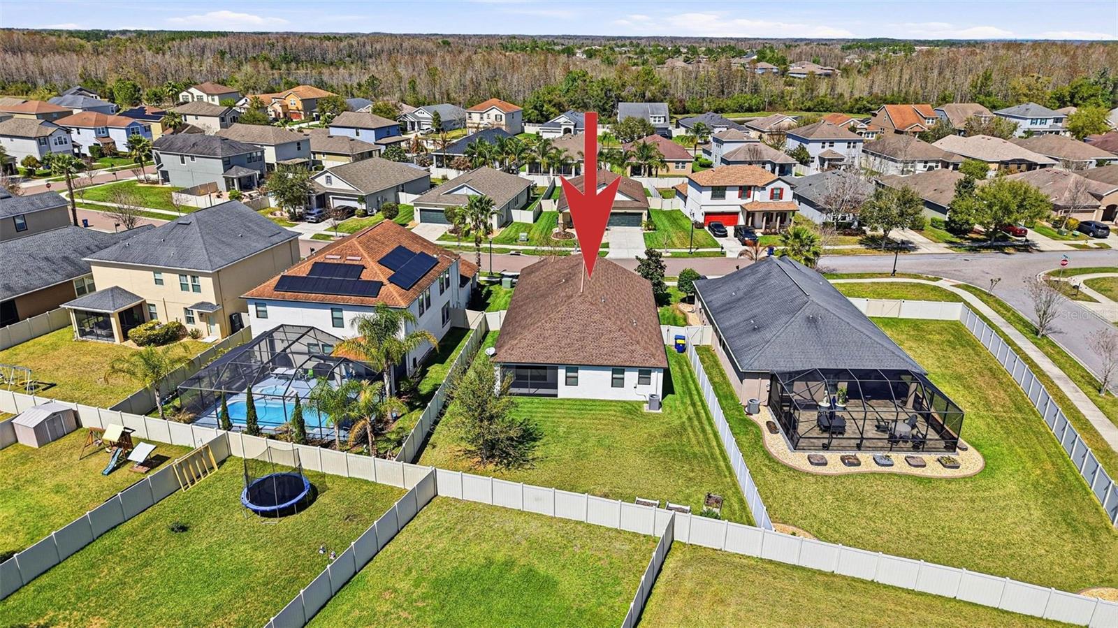 rear of the property