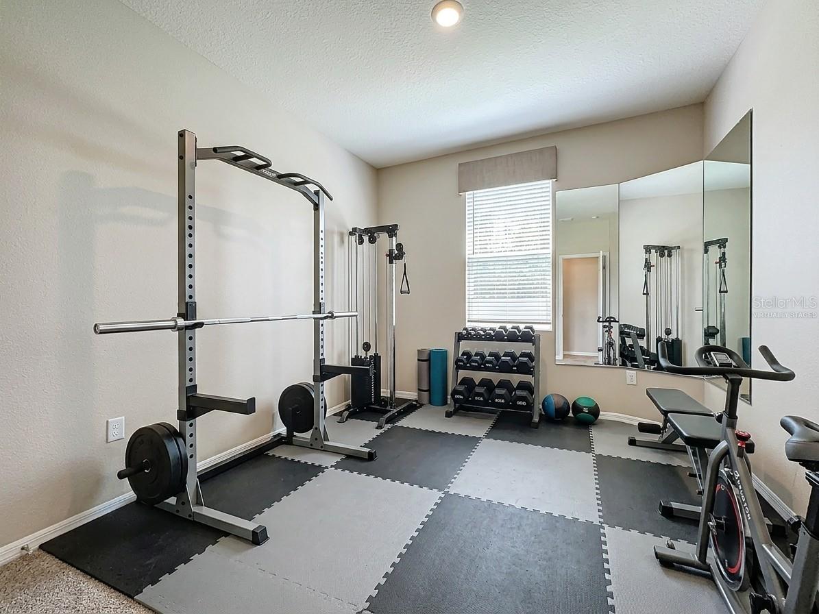 Virtually Staged Bedroom 4 as Gym