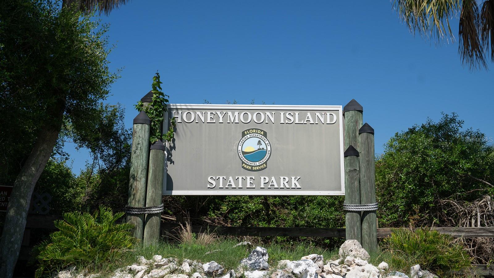 Honeymoon Island State Park is steps away