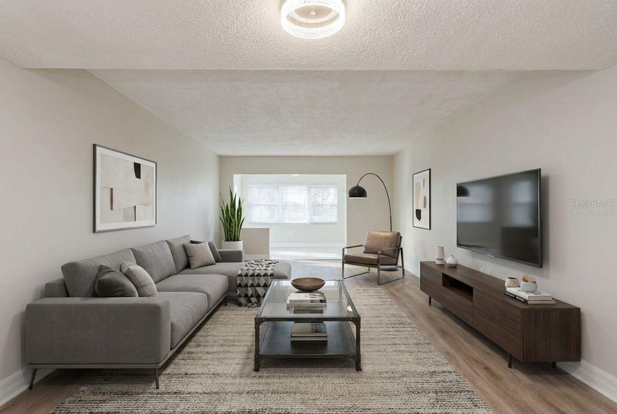 Photo has been virtually staged to illustrate potential use of space. Furniture and décor are not included.