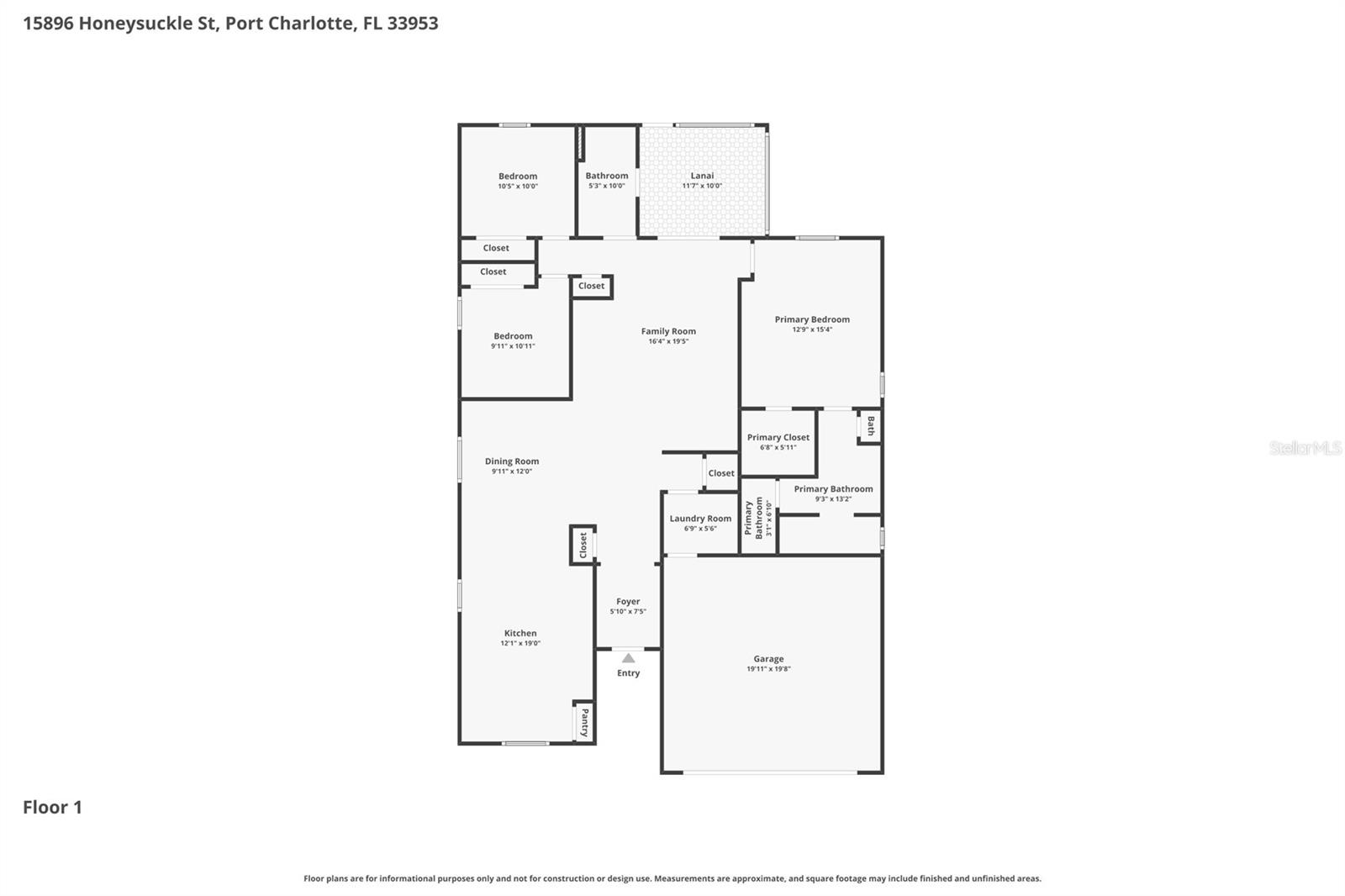 15896 HONEYSUCKLE ST, PORT CHARLOTTE, FL, 33953