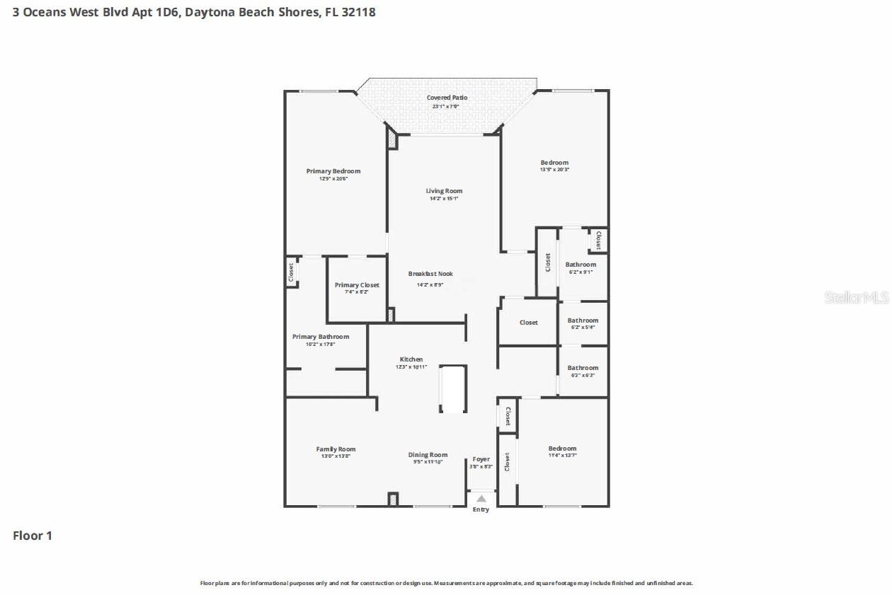 3 OCEANS WEST BLVD #1D6, DAYTONA BEACH, FL, 32118