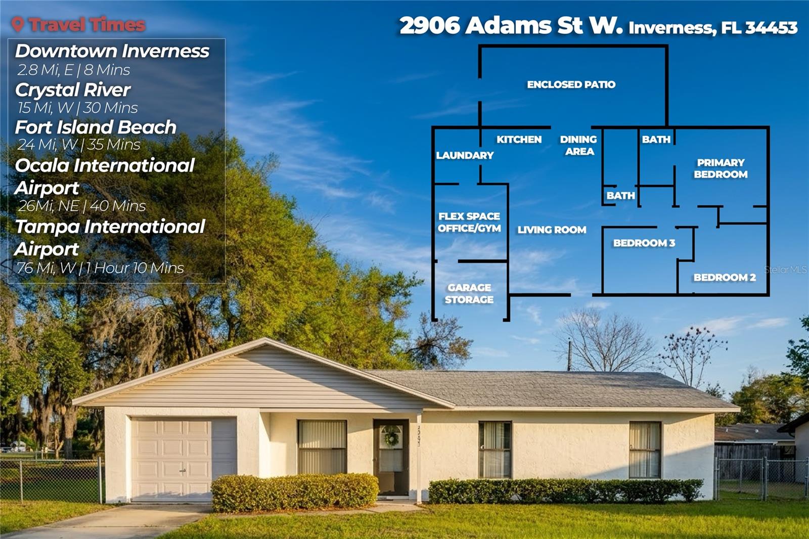 2906 ADAMS ST W, INVERNESS, FL, 34453