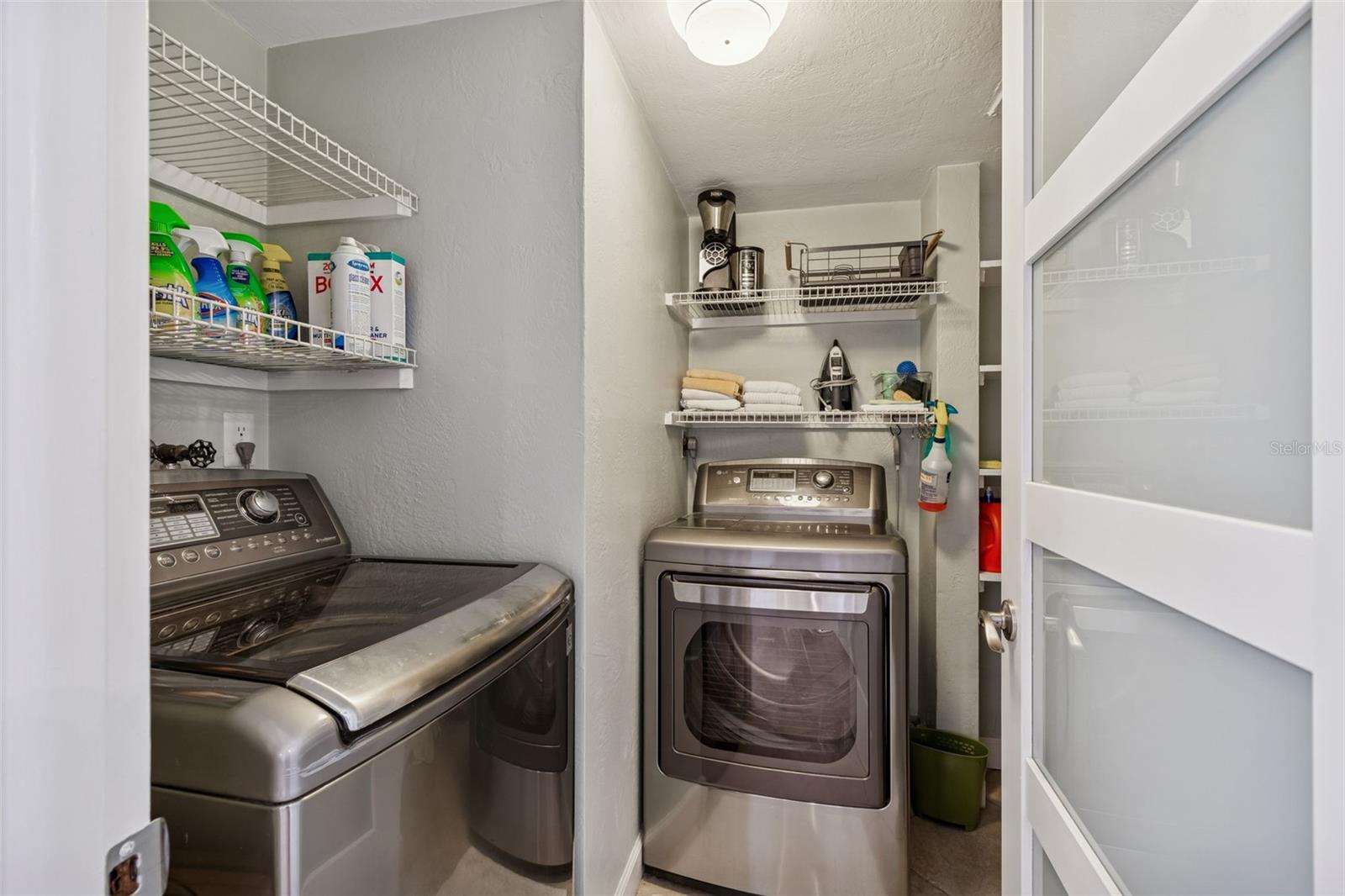 Laundry Closet & Pantry off Kitchen