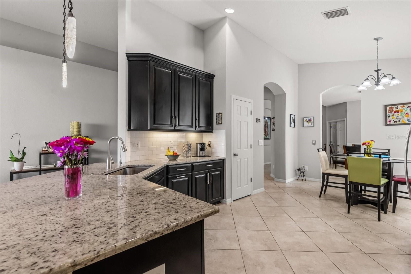 Additional dining area situated next to the kitchen