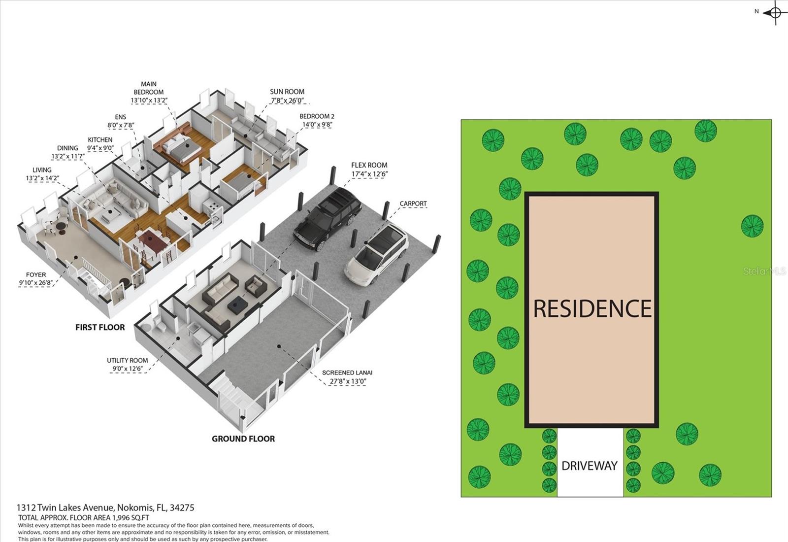 1312 TWIN LAKES AVE, NOKOMIS, FL, 34275