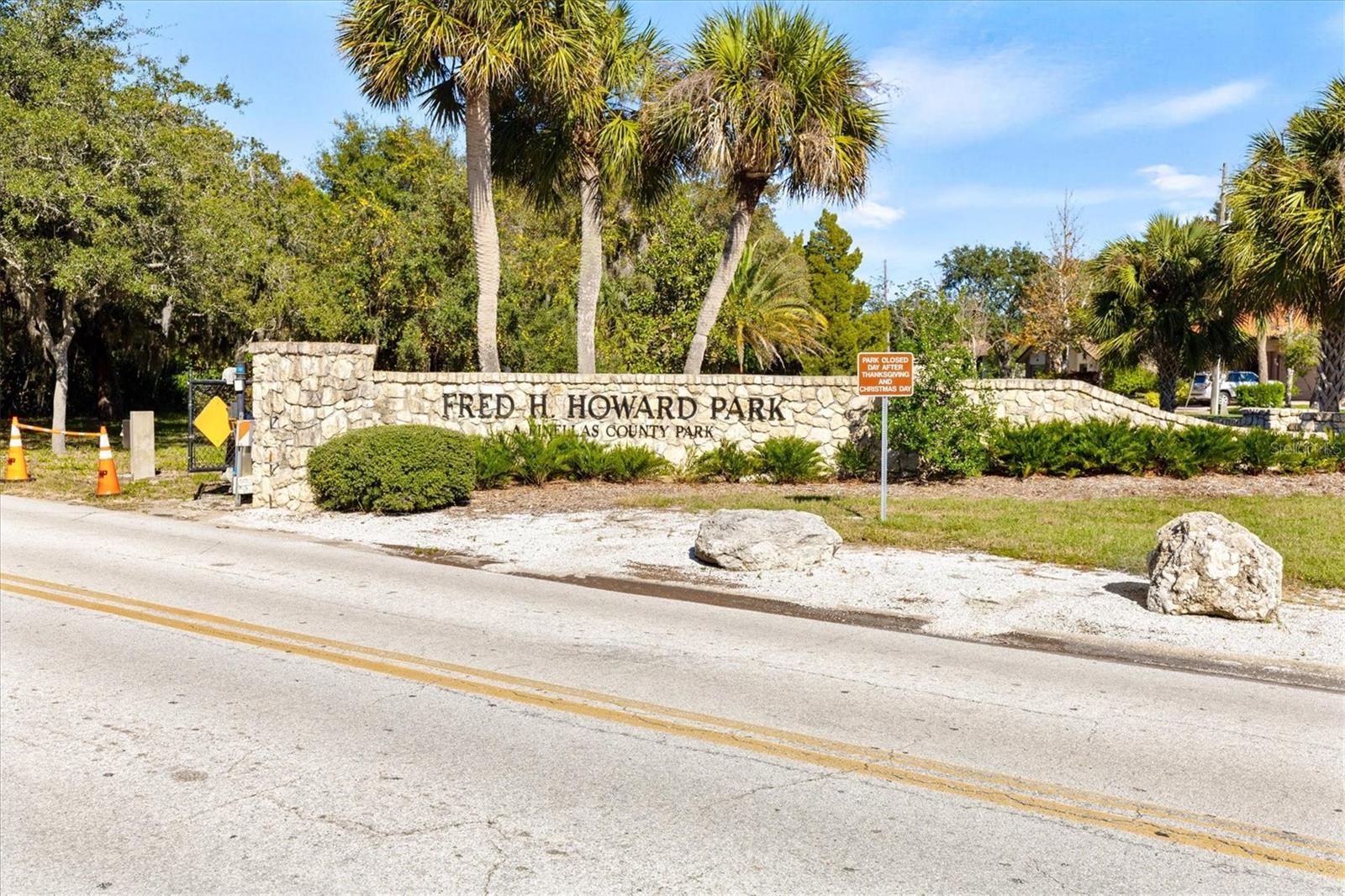 Fred Howard Park is just minutes from the home, offering beaches, picnic areas, and recreation.