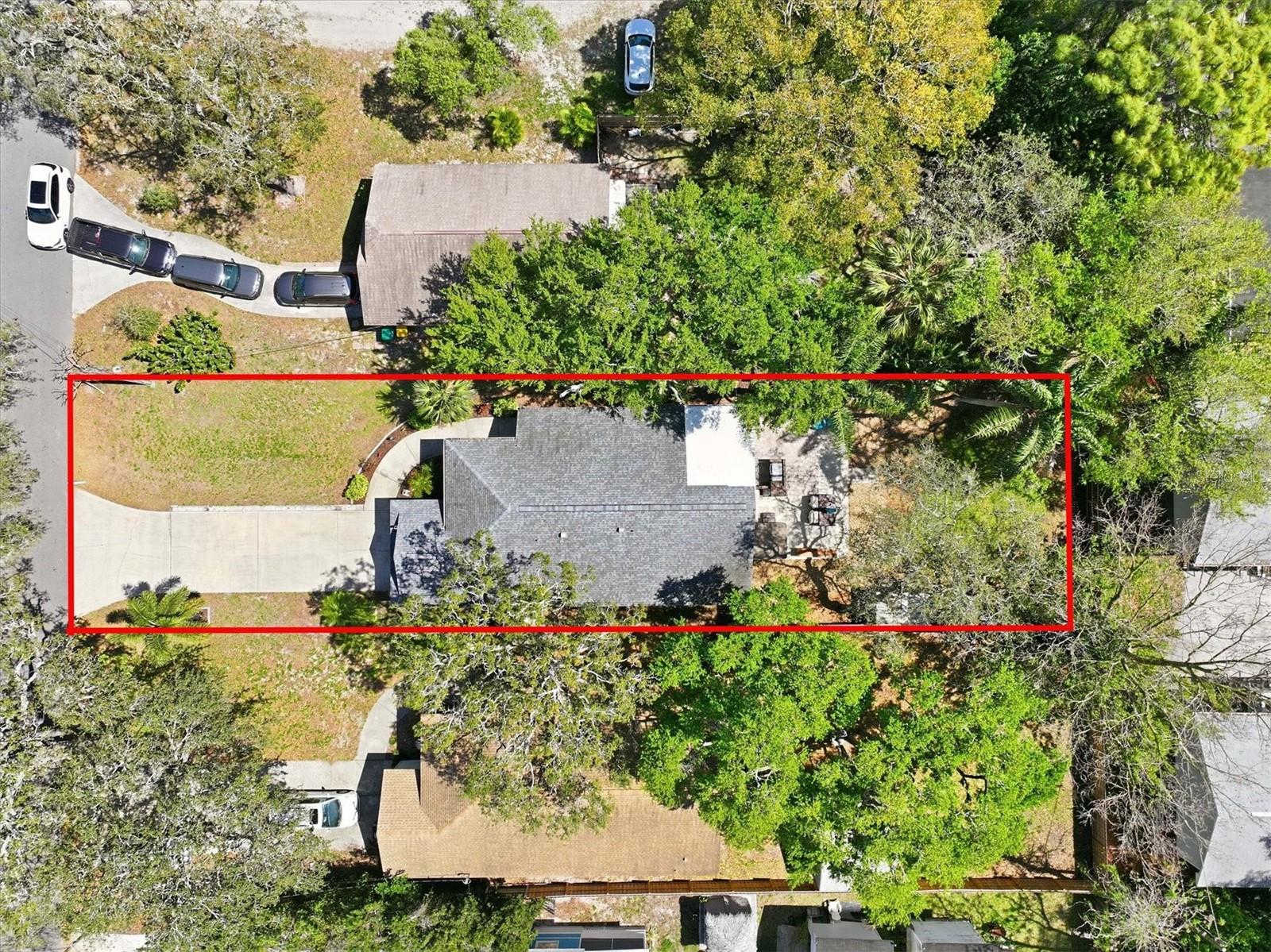 Fully fenced back yard