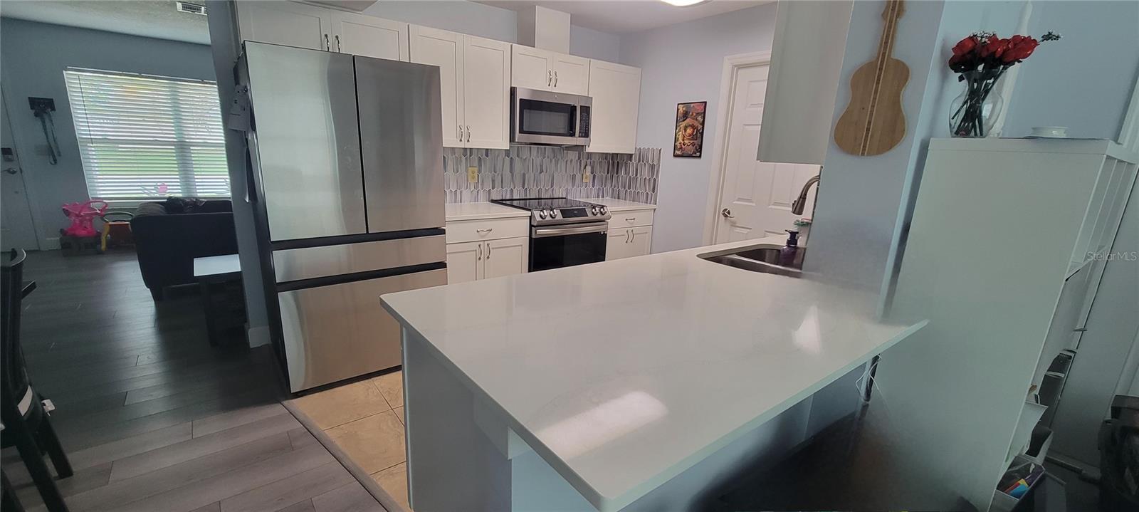 kitchen view from office/family room