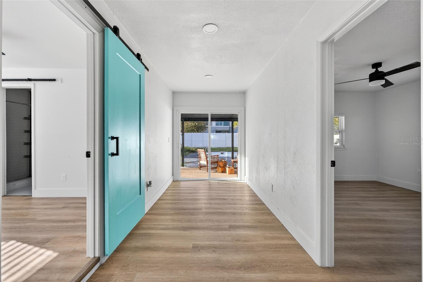 Virtually staged primary bedroom