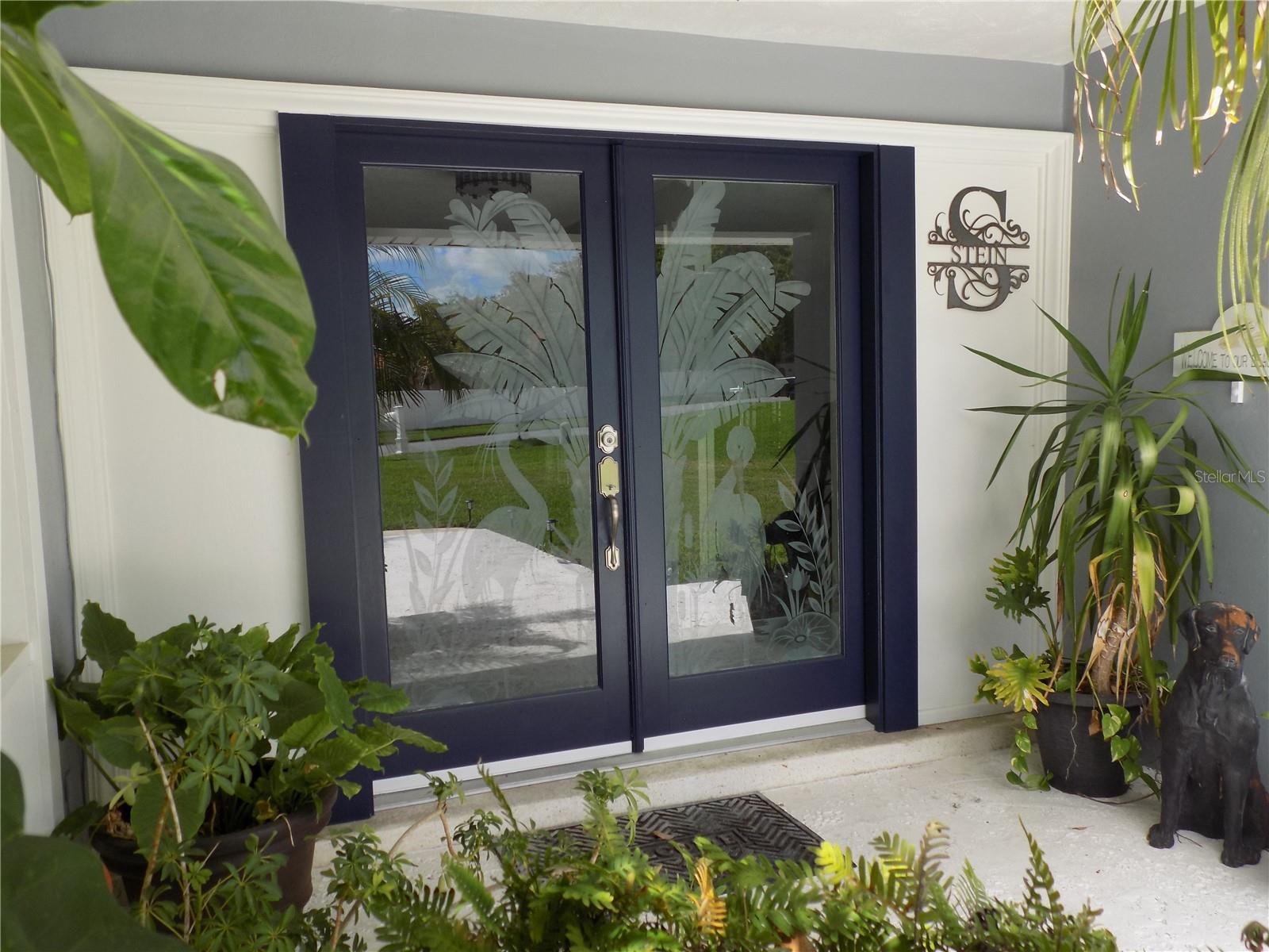 Close up view from the tropical entrance.