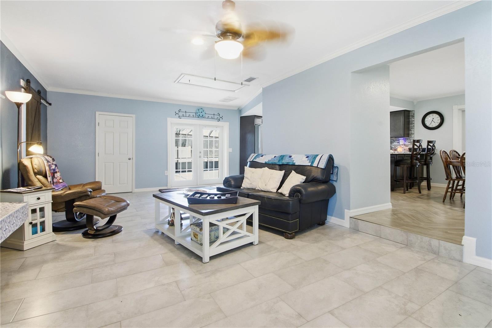 Another view. The single door leads to the half bath.