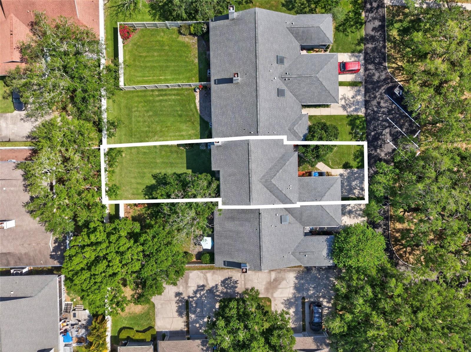 Private backyard space