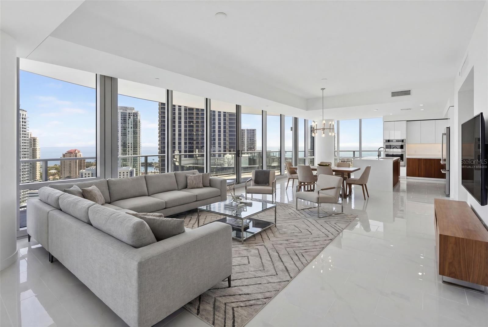 Virtually Staged Living Room from another angle.