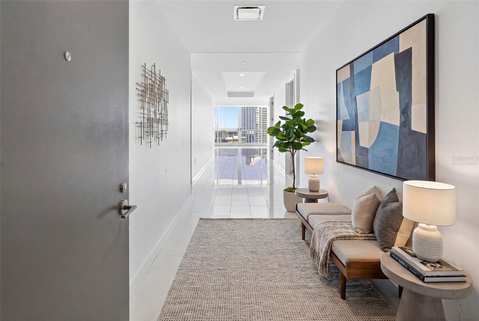 Virtually Staged Foyer.