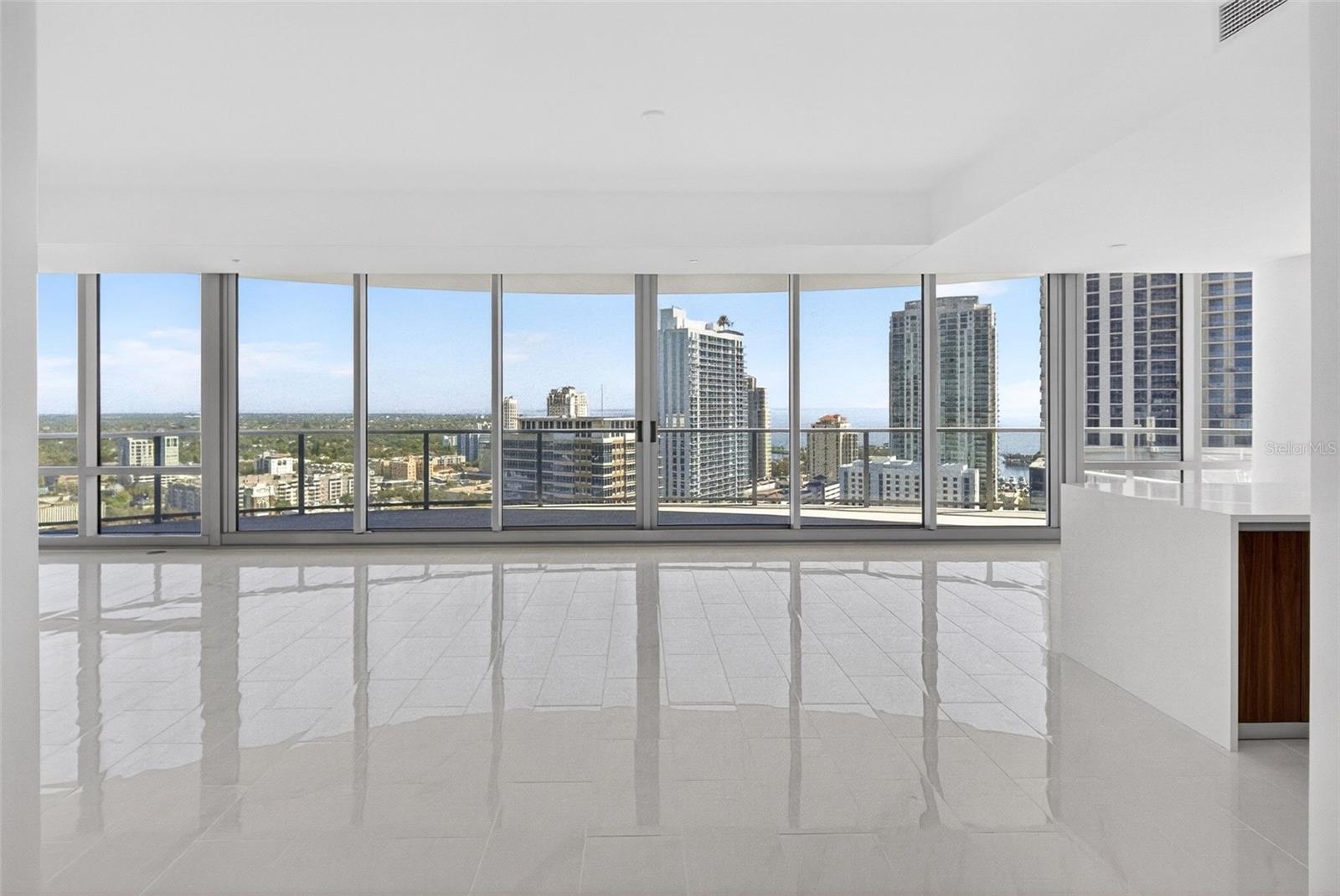 Grand entry into living/kitchen