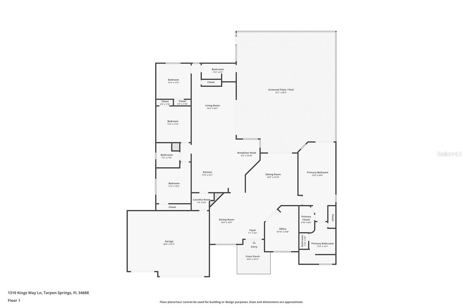 1310 KINGS WAY LN, TARPON SPRINGS, FL, 34688