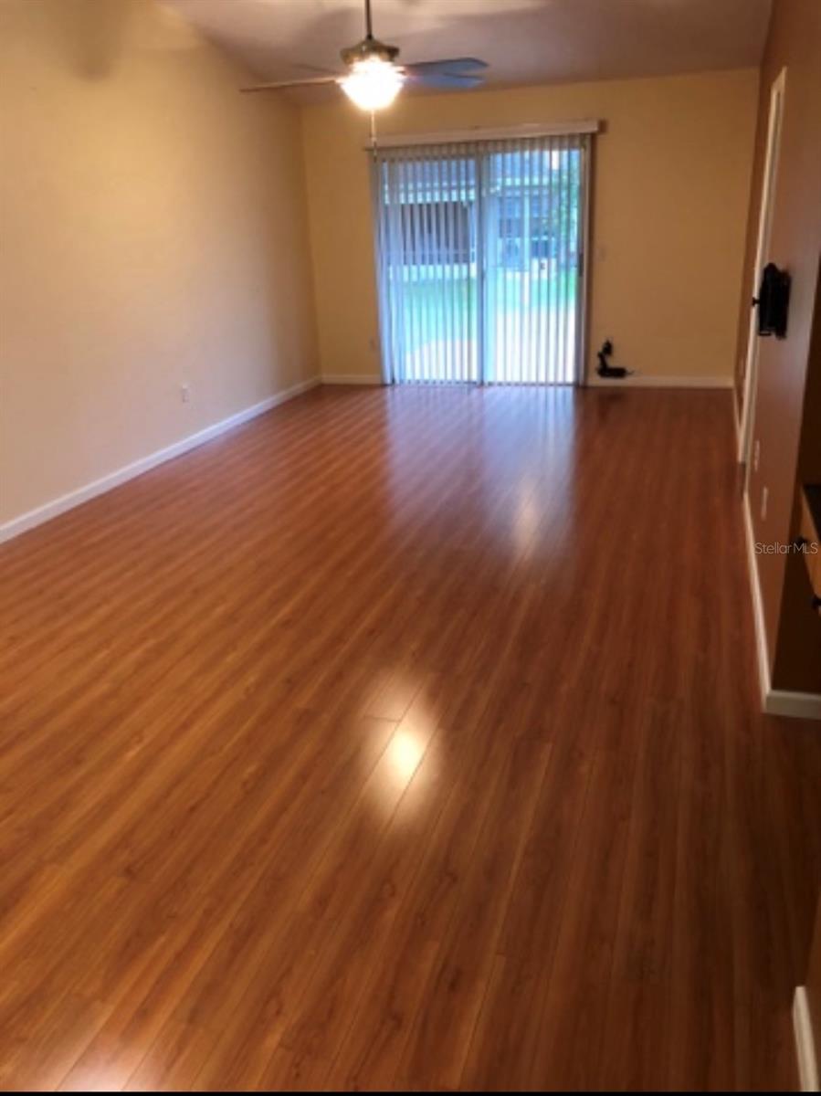 Cathedral ceilings in living room
