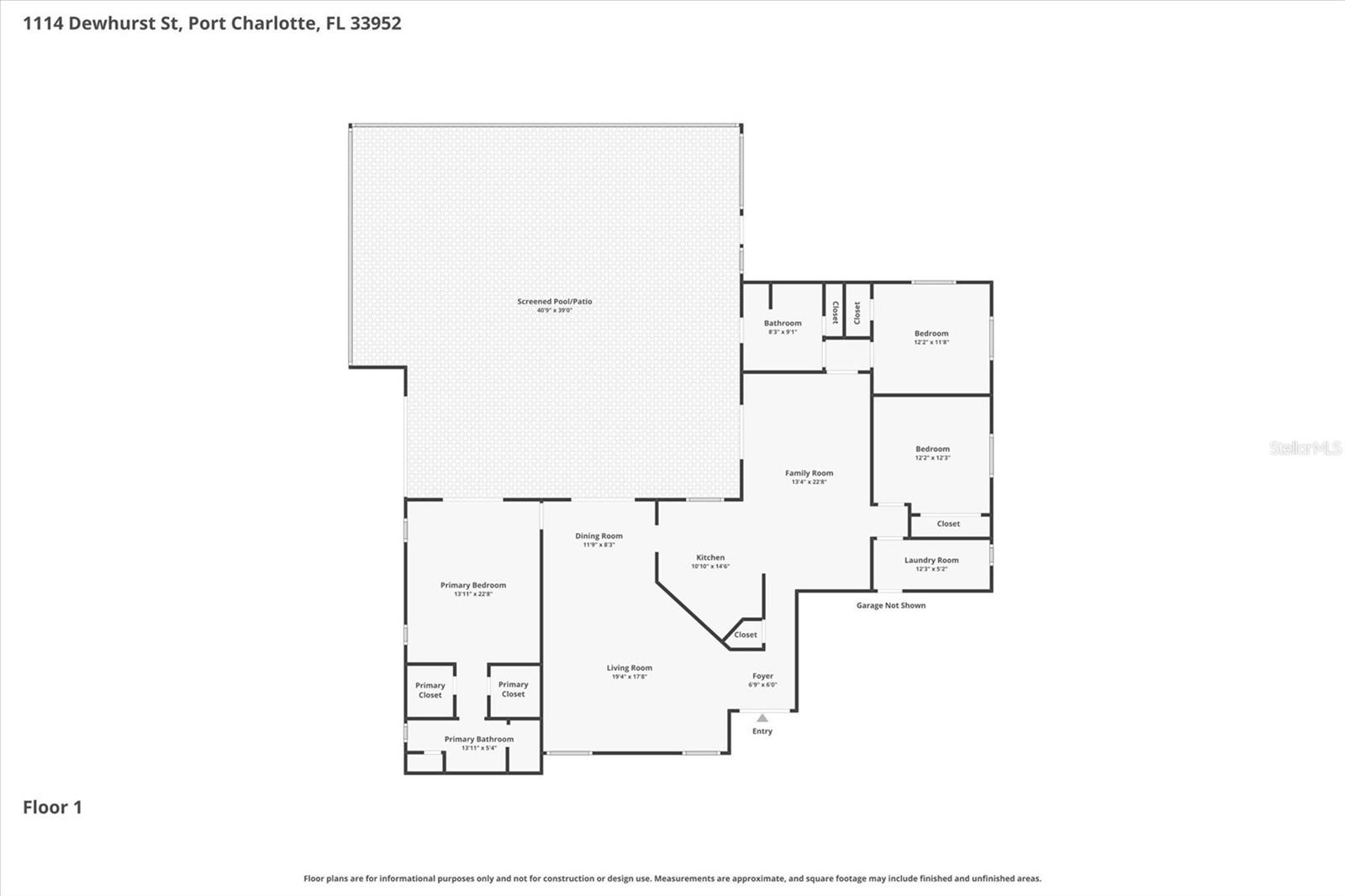 1114 DEWHURST ST, PORT CHARLOTTE, FL, 33952