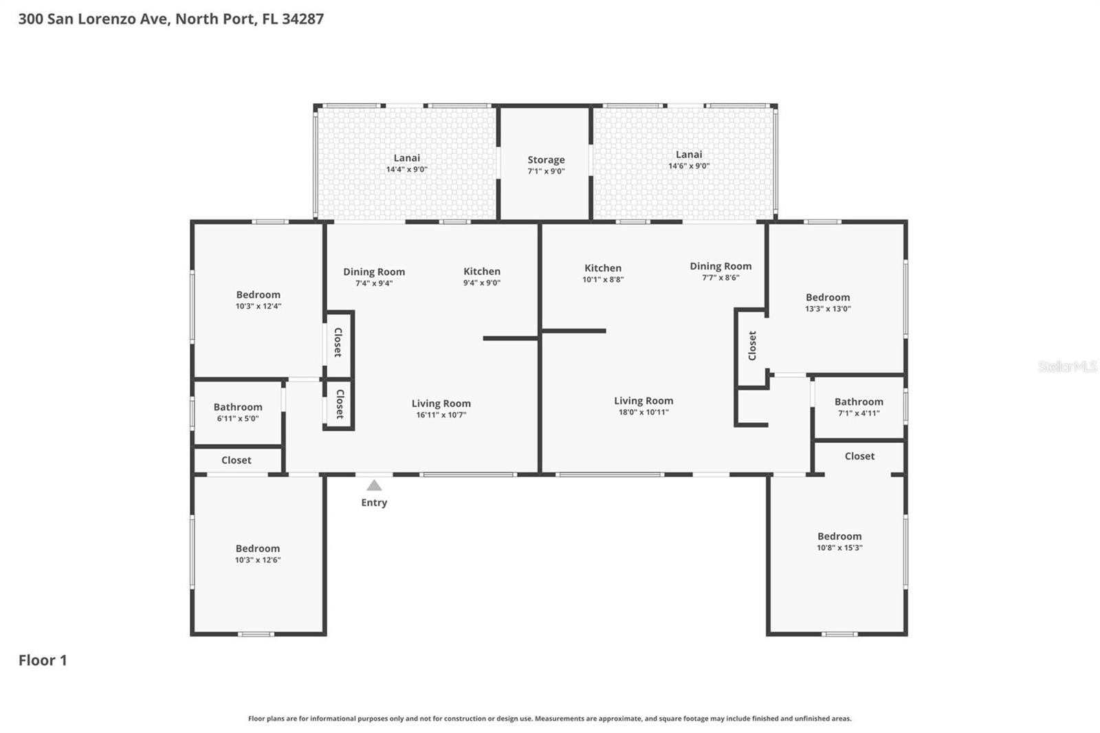 300 SAN LORENZO AVE, NORTH PORT, FL, 34287