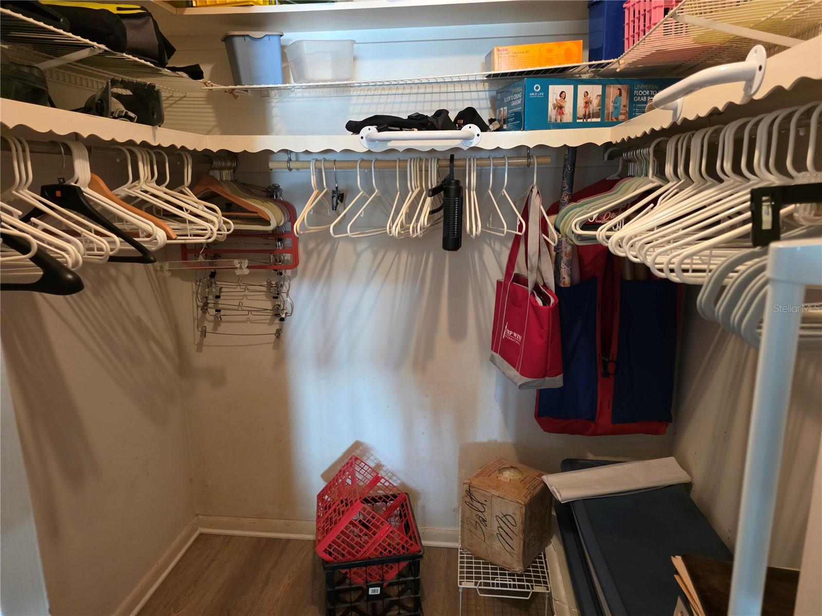 Master closet both bedrooms have Walkins