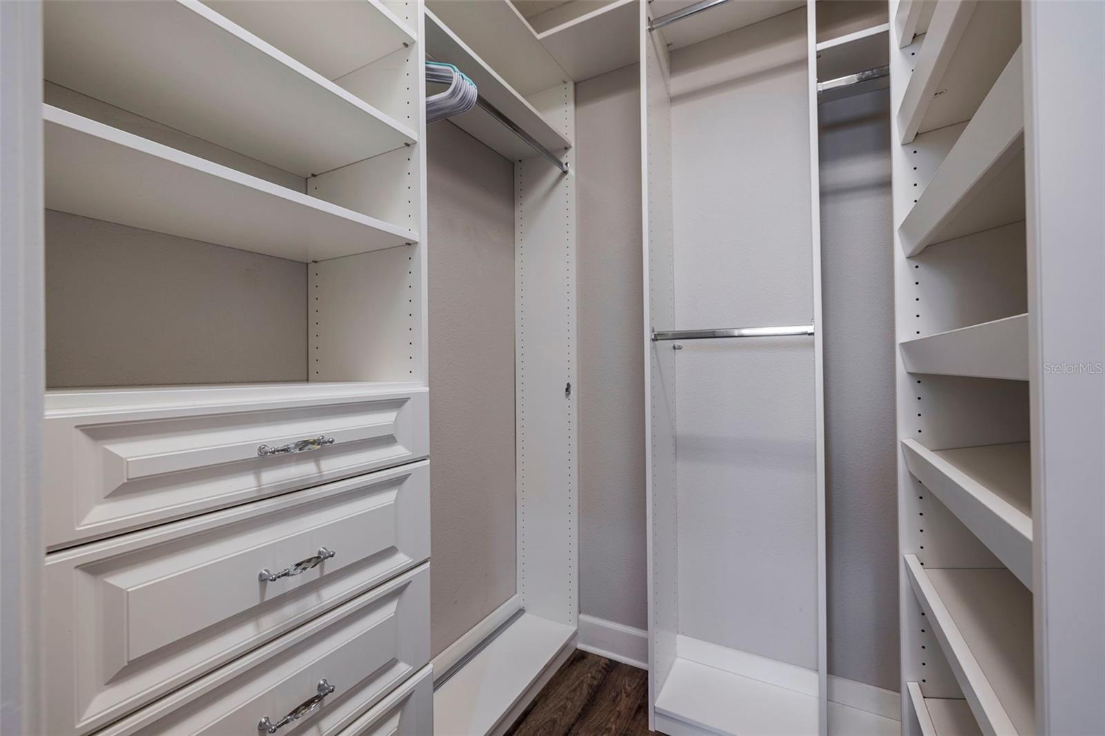 Master walk in closet