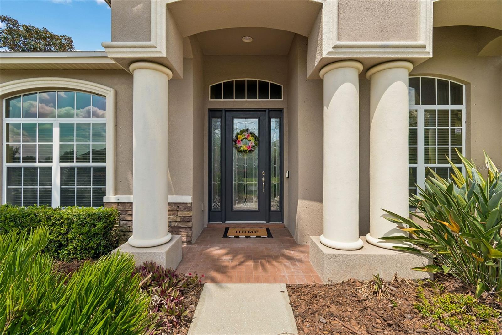 Natural Light from lead glass door & sidelights