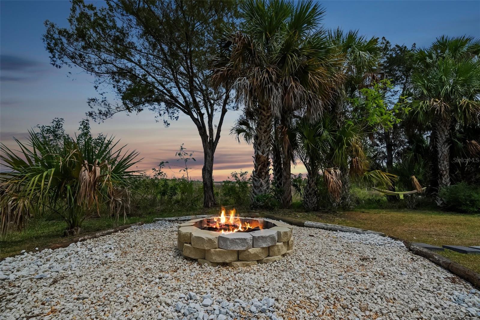 beautiful sunset fire