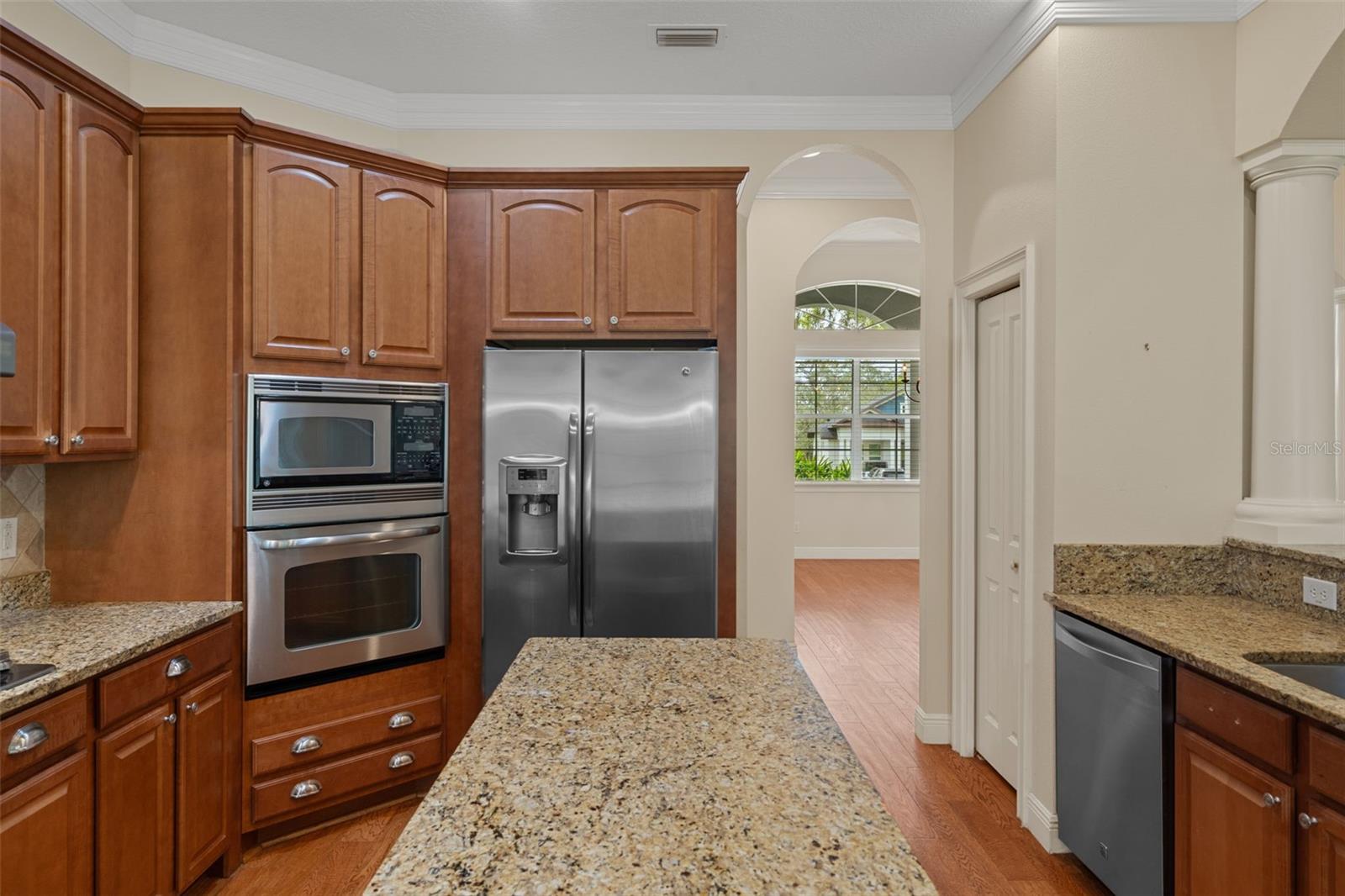 Kitchen with Stainless Steel Appliances and Pantry