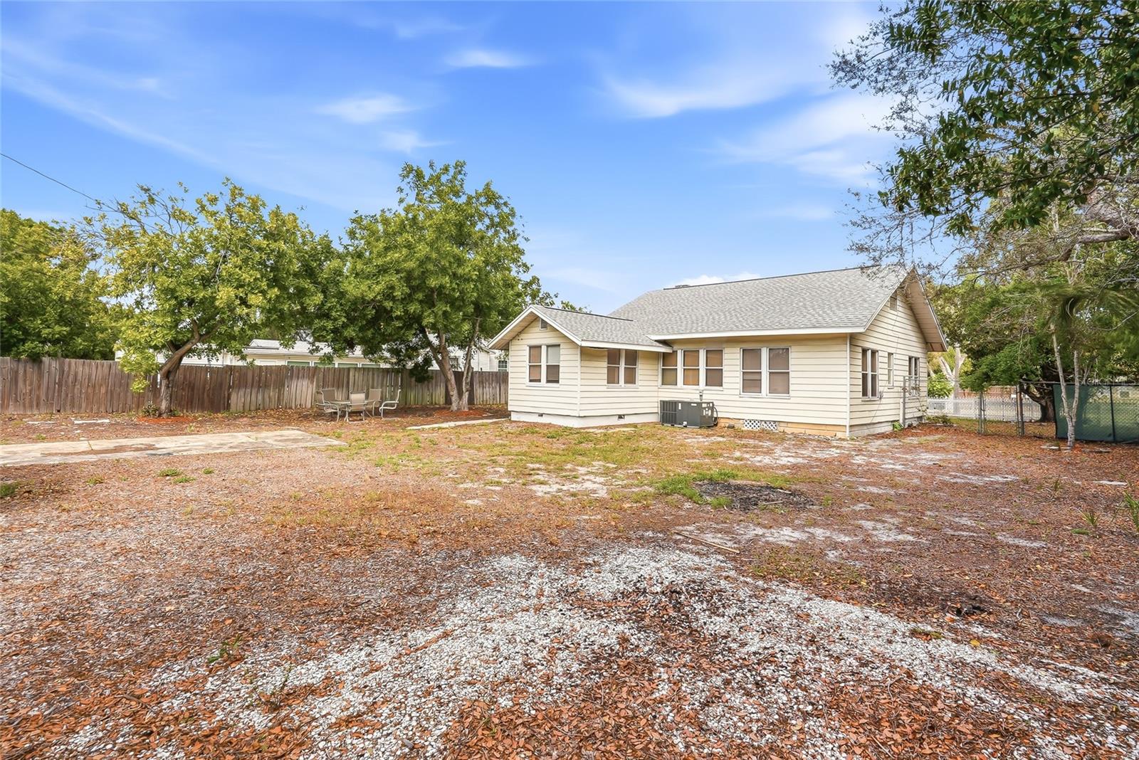 This backyard is amazing with enough room for an amazing backyard oasis.