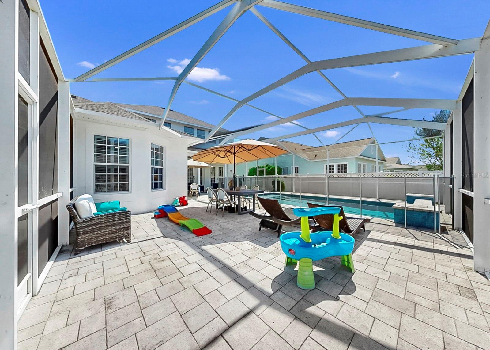 Large screened area of lanai