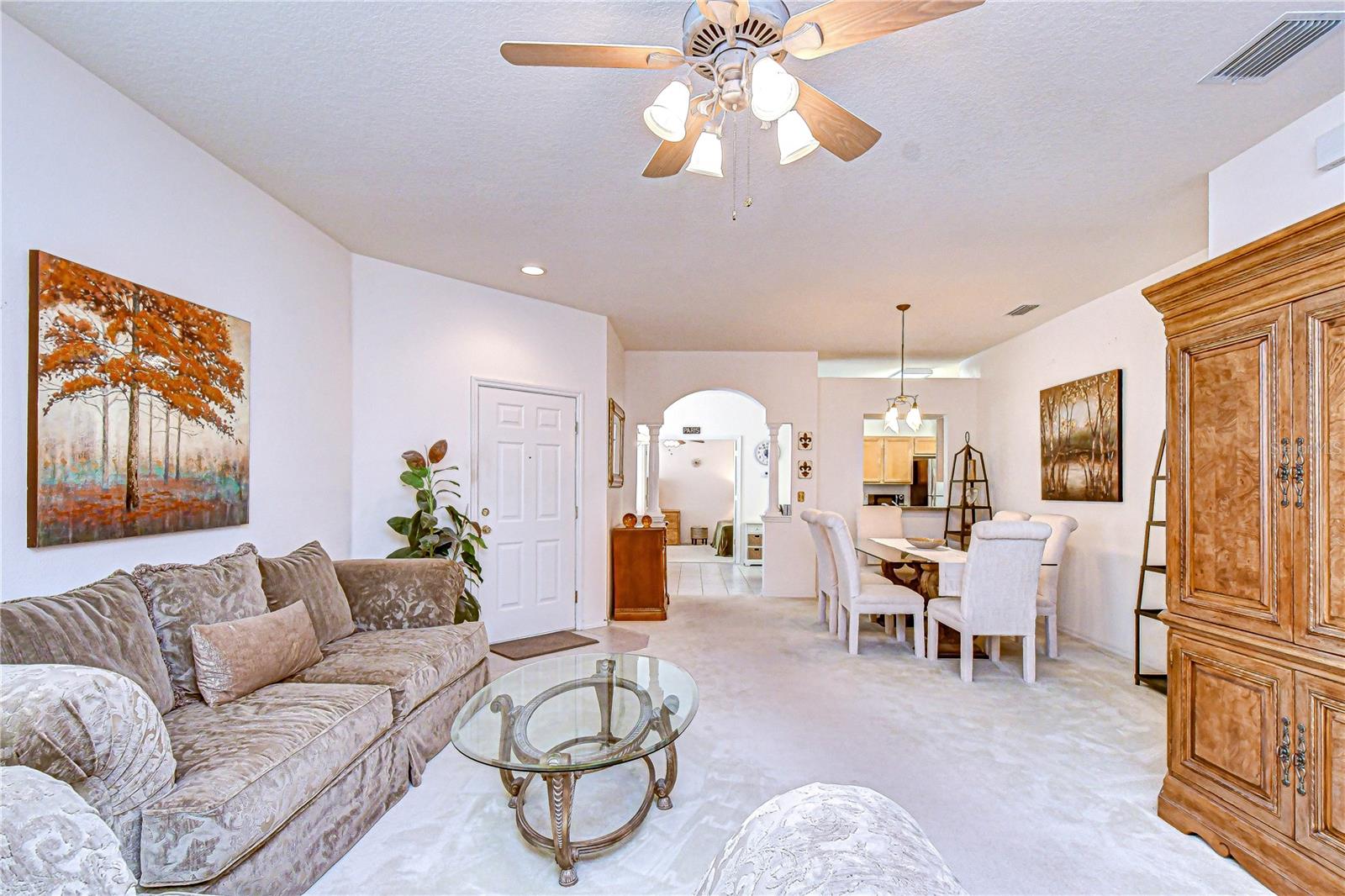 The whole living area is open and airy!