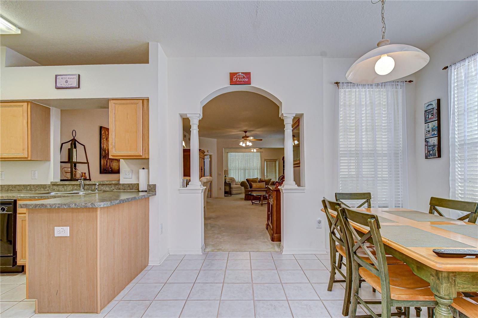 This is the open view from the den doorway!