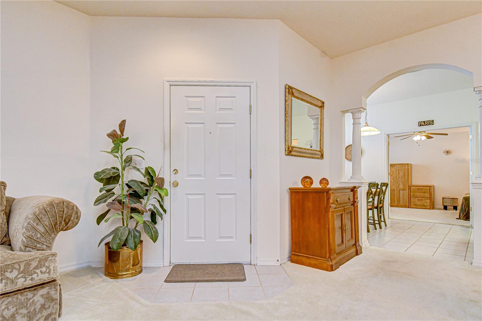 Once you enter, you are welcomed to a wide open living area!