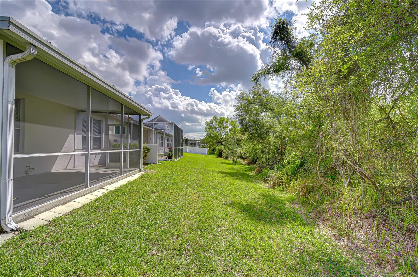 The back yard is open and also maintained by the HOA!