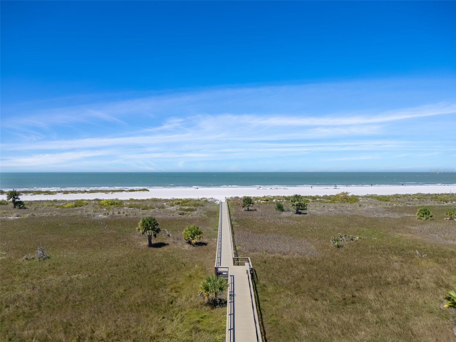 Private boardwalk for Landmark Tower One residents to access the beach