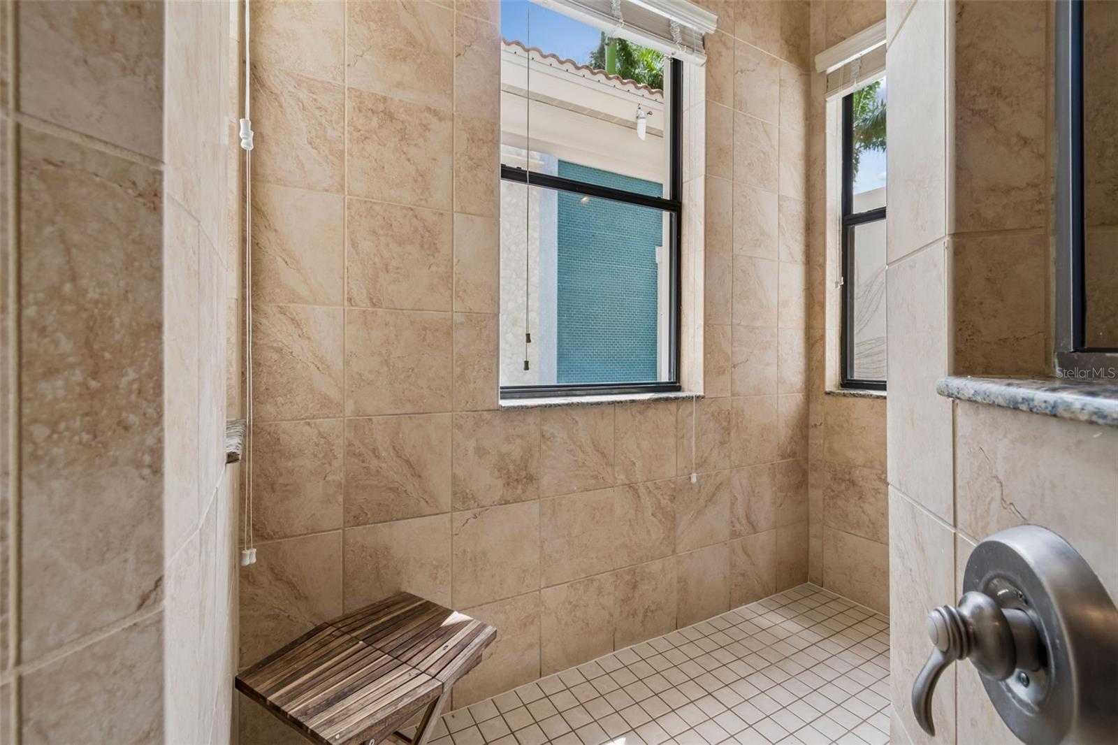 Large Walk-Through Shower