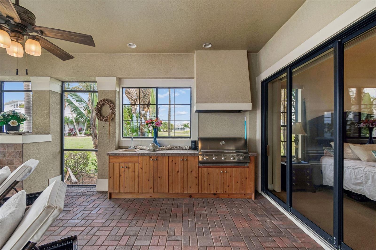 Outdoor Kitchen with New Grill